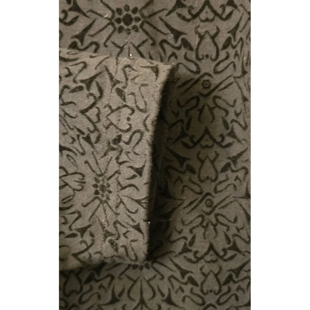 Cathy Daniels Womens Black Full Zip‎ Floral Velvet Long Sleeve Jacket Sz Large